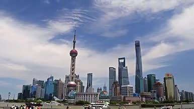延时拍摄上海东方明珠黄浦江视频的预览图